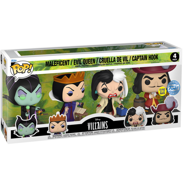 Funko Pop Disney Villains Maleficent, Evil Queen, Cruella De Vil