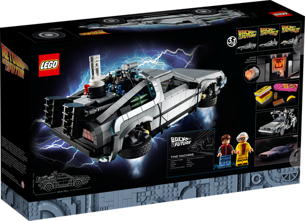 LEGO Icons Back to the Future Delorean Time Machine Building
