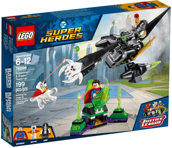 LEGO DC Super Heroes Justice League Superman Krypto Team-Up: Lobo’s  Space Hog, Kryptonite Prison (76096)
