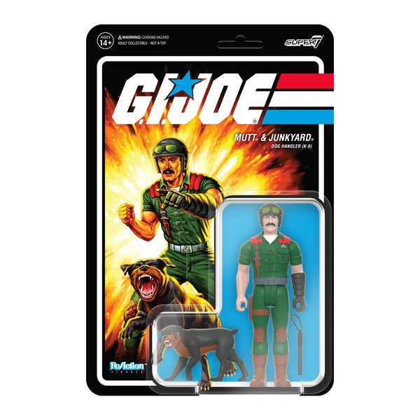 Super7 ReAction Figures - G.I. Joe: Wave 5 - Mutt (Dog Handler) & Junkyard  (K-9) Action Figures 82312 LOW STOCK