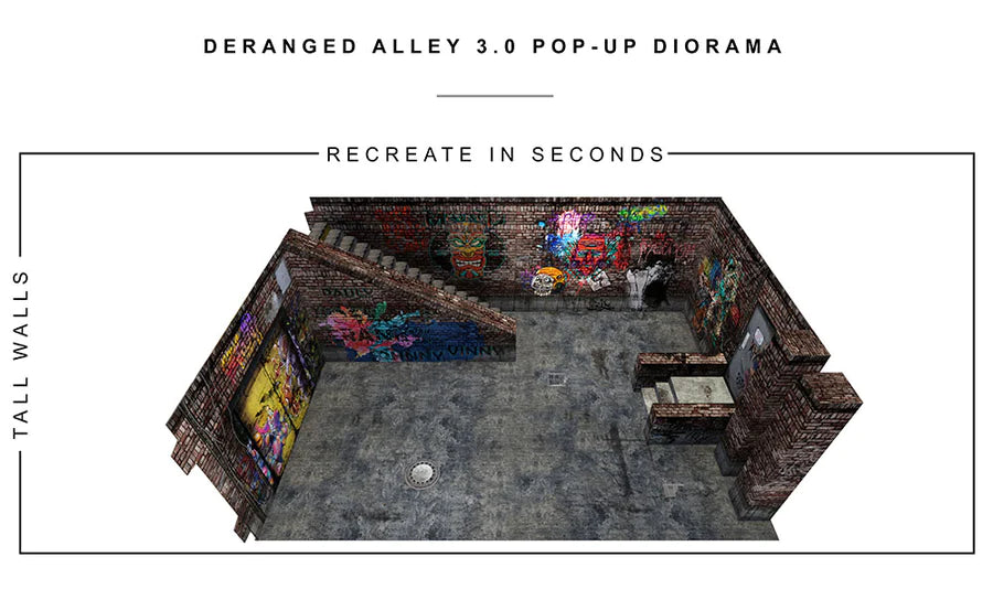 Extreme-Sets Deranged Alley 3.0 Pop-Up Diorama 1:12 (6-7 inch scale action figures) Playset LOW STOCK