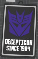 Signs of the Times - Transformers - Decepticon Since 1984 (Message with Logo) 9 x 5.3-inch Sign