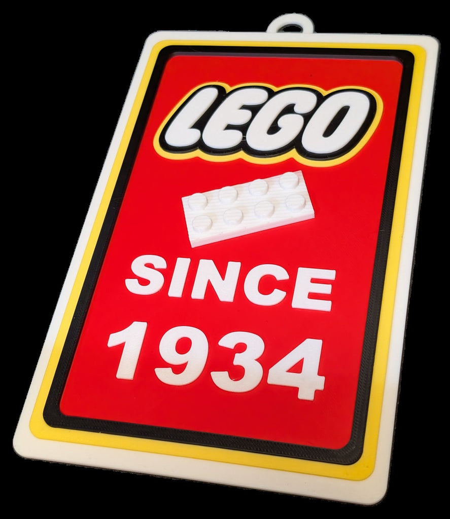 Lego Time. Sign Signs of the Times - LEGO Since 1934 (3D Embossed Letters and Brick ...