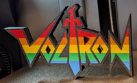 Novelty Fridge Magnet: Voltron (Animated Series Franchise) Logo - Red/Orange/Yellow/Green/Blue/Black
