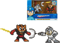 Jakks - Megaman 30th - Classic 8-Bit Mini-Figure 2-Pack - Gray/White Mega Man vs. Elec Man (34179) LAST ONE!