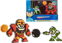 Jakks - Megaman 30th - Classic 8-Bit Mini-Figure 2-Pack - Green/White Mega Man vs. Guts Man (34177) LAST ONE!