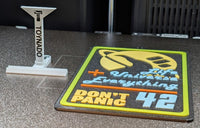 Novelty Hitchhikers Guide to the Galaxy Sign: Life+Universe+Everything=42 (Don't Panic) 9 x 5.3-inch