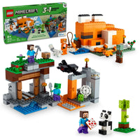 LEGO Minecraft 3-in-1 Adventure Gamer Gift Set 66786 Fox Lodge 21178 Abandoned Mine 21166 Steve & Baby Panda 30672 LAST ONE!