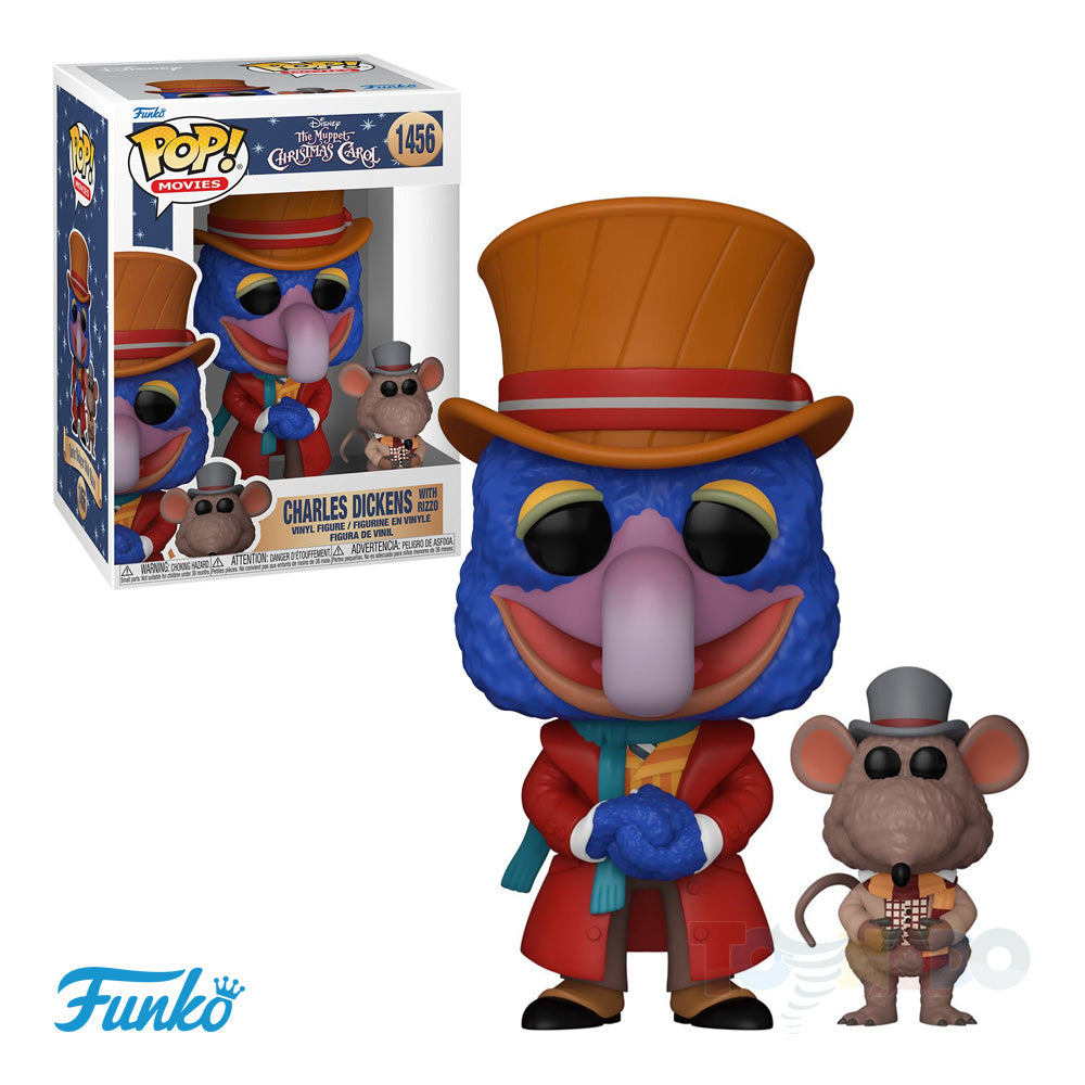 Funko Pop! Movies #1456 The Muppet Christmas Carol - Charles Dickens with Rizzo Vinyl Figure (72413) LOW STOCK