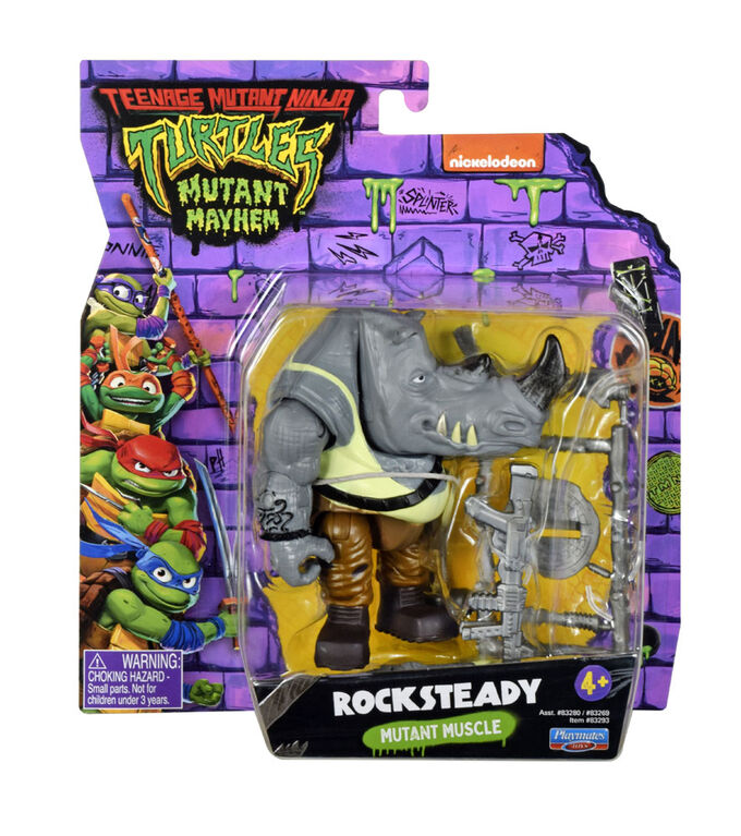 Playmates - Teenage Mutant Ninja Turtles: Mutant Mayhem - Rocksteady Action Figure (83293) LOW STOCK