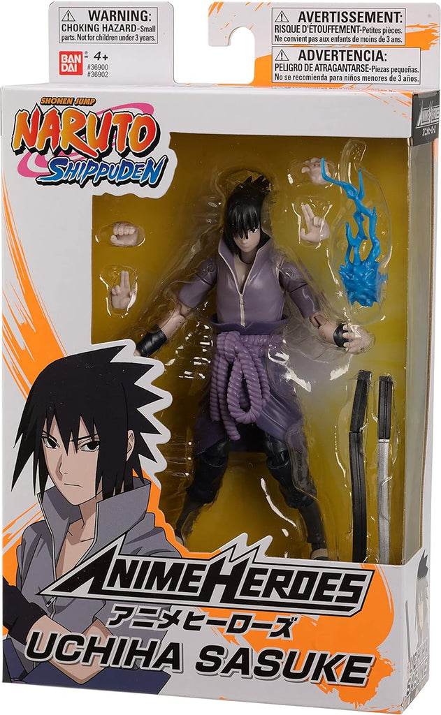 Bandai - Anime Heroes - Shonen Jump: Naruto Shippuden - Uchiha Sasuke Action Figure (36902)