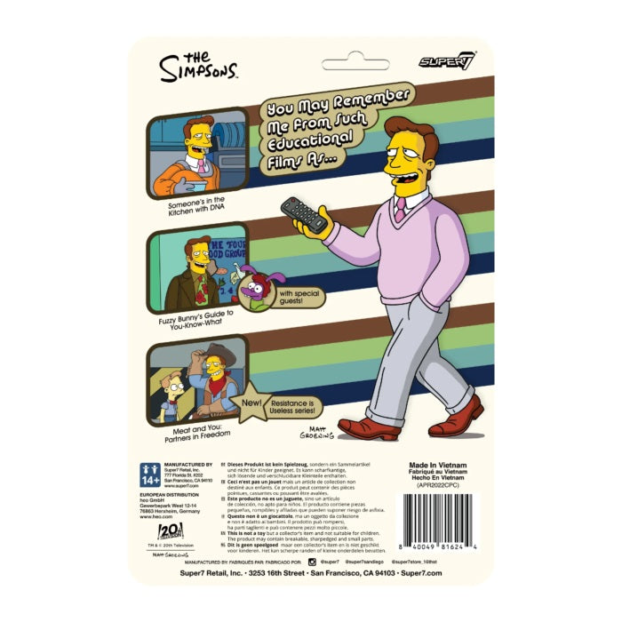 Simpsons Toy Rabbit Super7 ReAction Figures - The Simpsons: Troy McClure W2 - Fuzzy Bunny ...