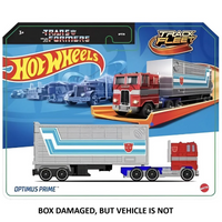 Hot Wheels x Transformers: Track Fleet Optimus Prime 1:64 Die-Cast Vehicle (HYT56) DAMAGED BOX LOW STOCK