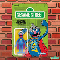 Super7 ReAction Figures - Sesame Street - Wave 3 - Super Grover Action Figure (87857) LOW STOCK