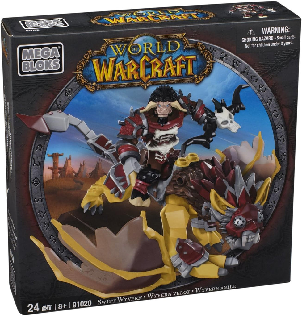 Mega Bloks: World of Warcraft Swift Wyvern and Scarbuck (Horde Tauren Hunter) Building Toy (91020) LAST ONE!