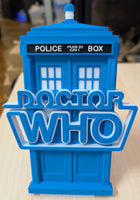 Toynado (Doctor Who) TARDIS-shaped 3D Display w/Logo (1984-1986/Season 21-23/6th Doctor/Colin Baker)