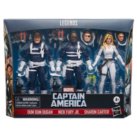Marvel Legends - Captain America - Dum Dum Dugan, Nick Fury Jr & Sharon Carter (Figure 3-Pack) F9047 LOW STOCK
