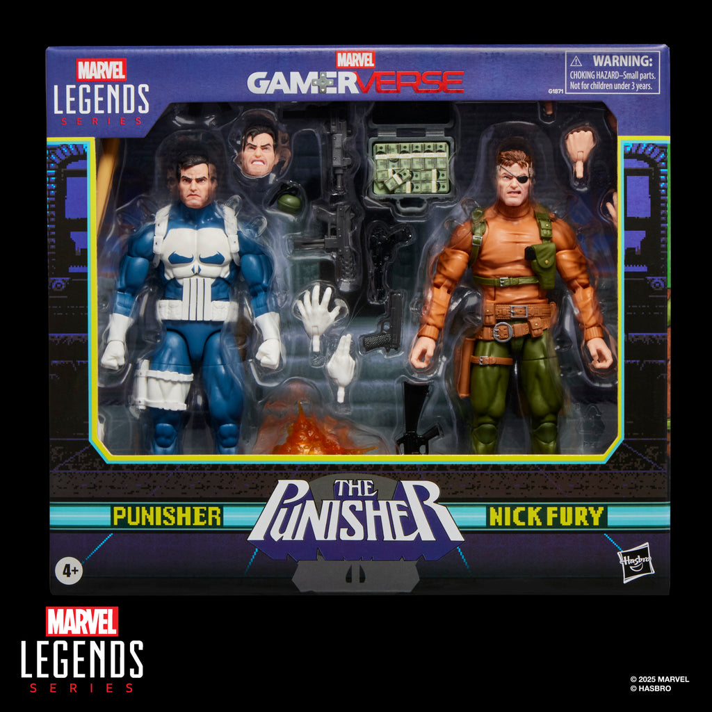 Marvel Legends - Gamerverse - Punisher and Nick Fury - Collectible Action Figures 2-Pack (G1871)