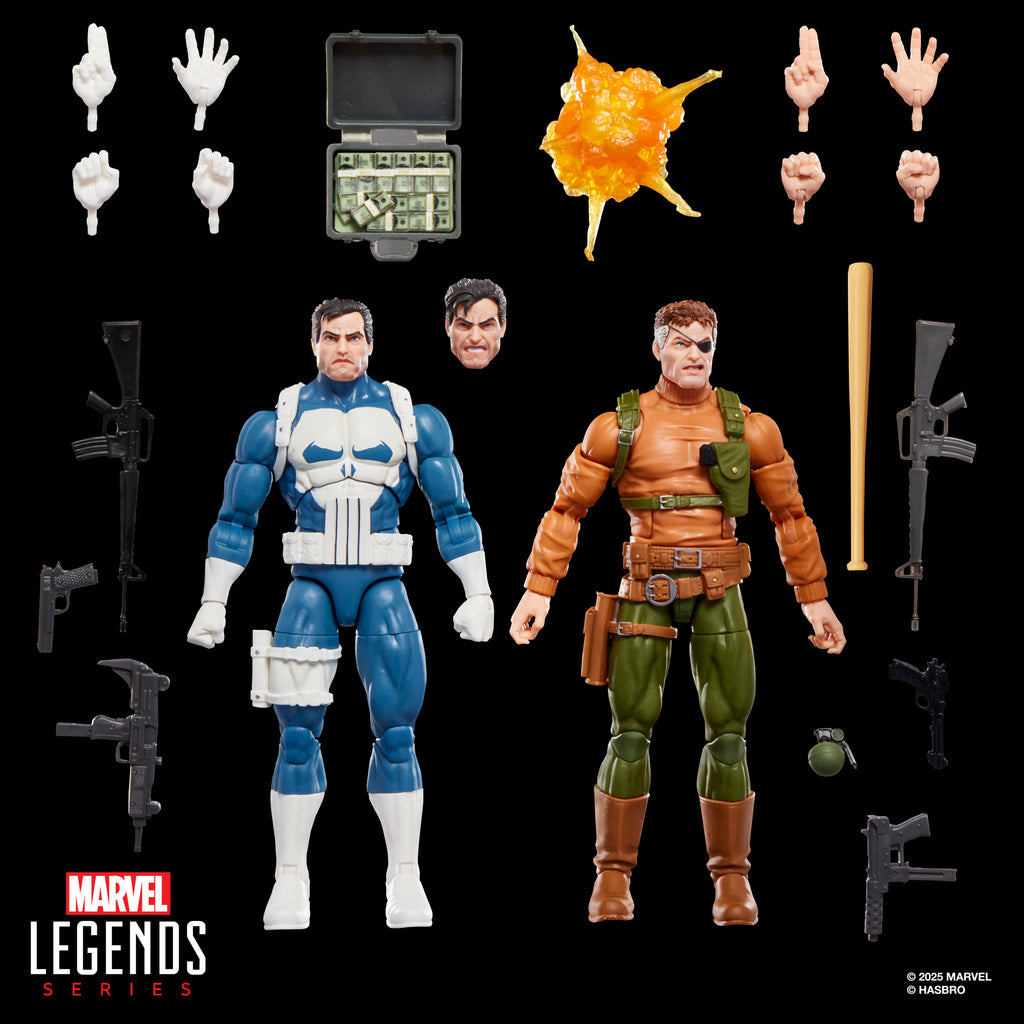 Marvel Legends - Gamerverse - Punisher and Nick Fury - Collectible Action Figures 2-Pack (G1871)