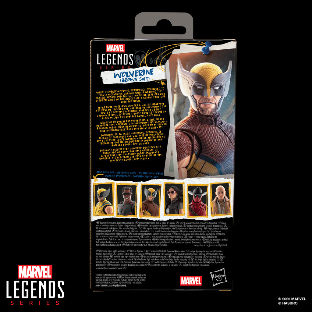 [PRE-ORDER] Marvel Legends Series - Deadpool & Wolverine (Movie) - Wolverine (Brown Suit) Action Figure (G2366)