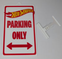 Funny Novelty Toy Car Parking Sign - Hot Wheels Parking Only - Red, Yellow & White (9 x 5.3-inch)