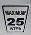 Novelty Speed Limit Sign: Maximum 25 WTF/h Funny Decor (9 x 5.3-inch)