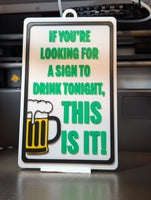 Reason To Drink (Beer) Novelty Sign (9 x 5.3-inch)