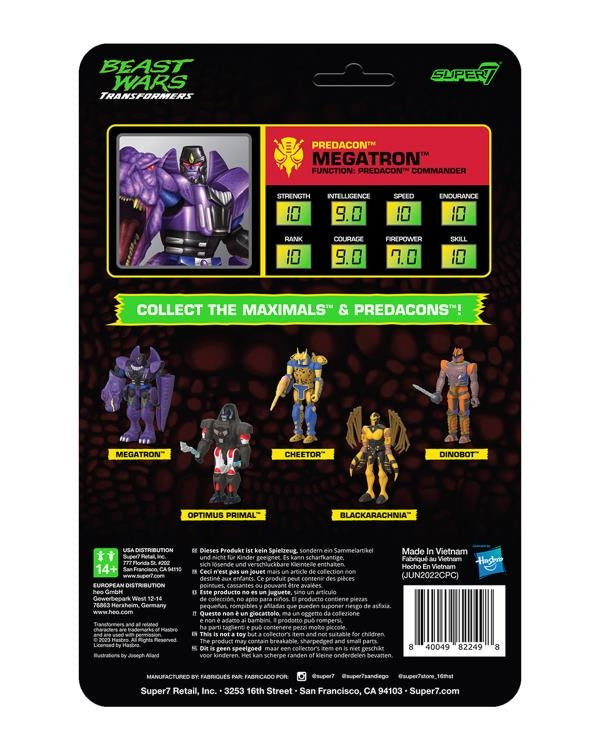 Super7 ReAction Figures - Transformers: Beast Wars - Wave 7 - Megatron Action Figure (82249)
