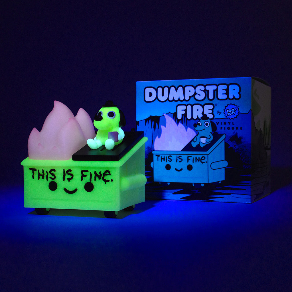100% Soft - Dumpster Fire (Glow In The Dark Edition) Vinyl Figure (91057)