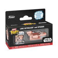 Funko - Bitty Pop! - Star Wars - Luke Skywalker and Speeder (Landspeeder) Vinyl Figures (85519) LOW STOCK