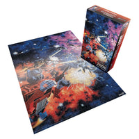 Super7 - Transformers - Space Fight Art Metallic Chrome Puzzle - 1000 Pieces (88824)