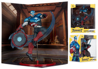 McFarlane Toys (Marvel Rivals) Captain America 1:10th Scale 7.9-inch Posed Figure Collectible 14878