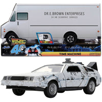 Jada Hollywood Rides Back to the Future 40 Diecast Frosted DeLorean Time Machine 1:32 (Doc Truck Box) LOW STOCK