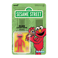 Super7 ReAction Figures - Sesame Street - Wave 4 - Elmo 3.75 Action Figure & Baby David Figure 89954
