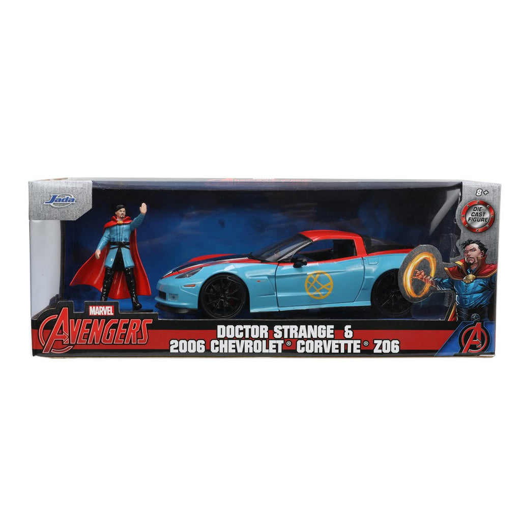 Marvel Avengers - Doctor Strange & 2006 Chevrolet Corvette Z06 1:24 Scale Die Cast Vehicle (32115) LOW STOCK