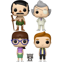 Funko Pop! Bob’s Burgers Wave 3 Set: Bob Belcher, Calvin Fischoeder, Gayle & Mr. Business, Jimmy Jr. LOW STOCK