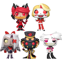 Funko Pop! Hazbin Hotel Wave 1 Set - Alastor, Angel Dust, Charlie Morningstar, Vaggie & Sir Pentious LOW STOCK