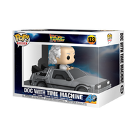 Funko POP Rides Deluxe 133 Back to the Future: 40th Anniversary Doc with DeLorean Time Machine 86449 LOW STOCK