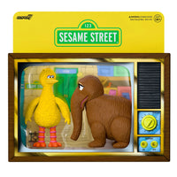 Super7 ReAction Figures - Sesame Street - Big Bird & Mr. Snuffleupagus 2-Pack Action Figures (80902) LOW STOCK