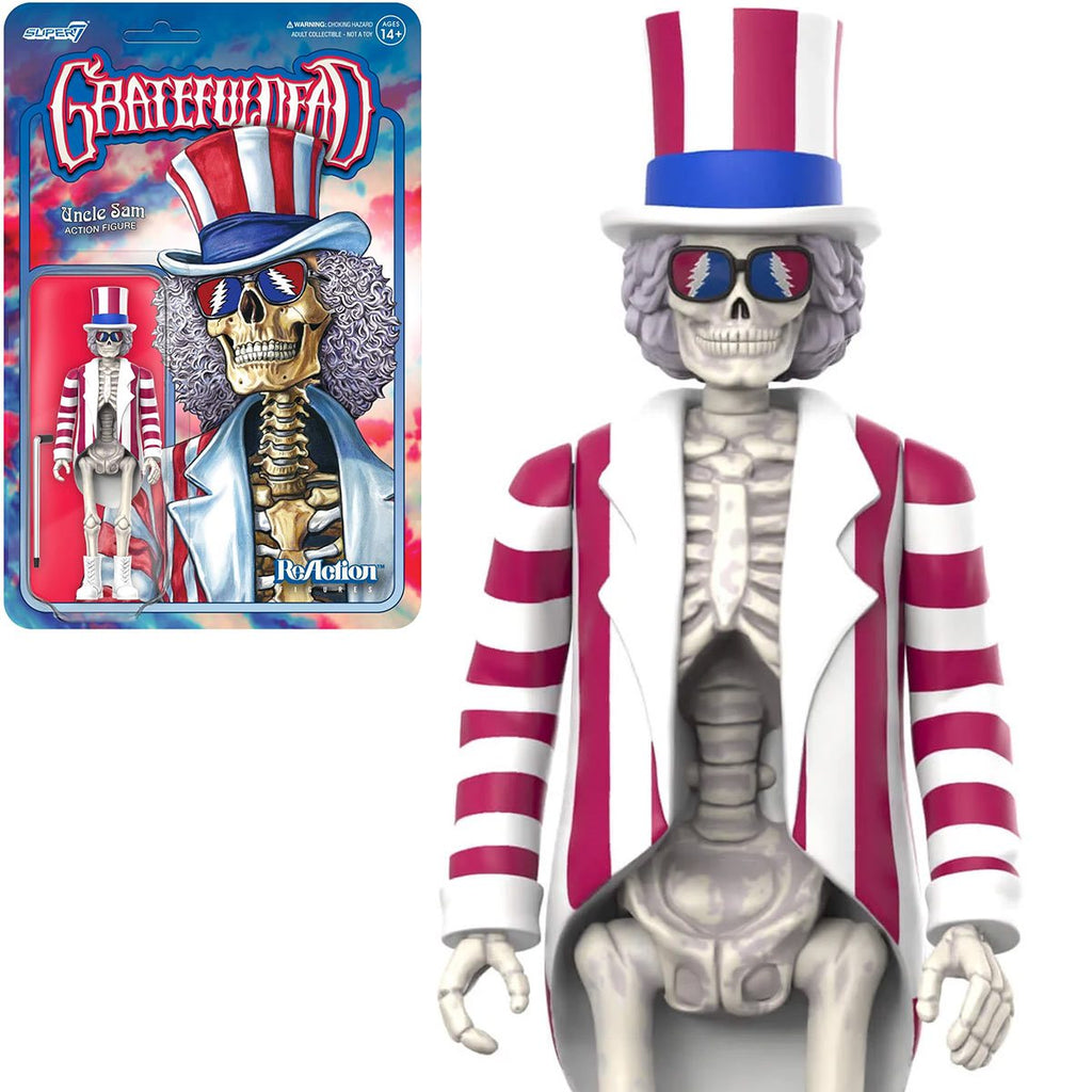 Super7 ReAction Figures - Grateful Dead - Wave 3 - Uncle Sam (Skeleton ...