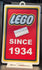 Signs of the Times - LEGO Since 1934 (3D Embossed Letters and Brick) - 9 x 5.3-inch Sign (10516)
