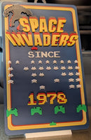 Signs of the Times - Retro Video Game Poster Recreation: Space Invaders Since 1982 9 x 5.3-inch Sign
