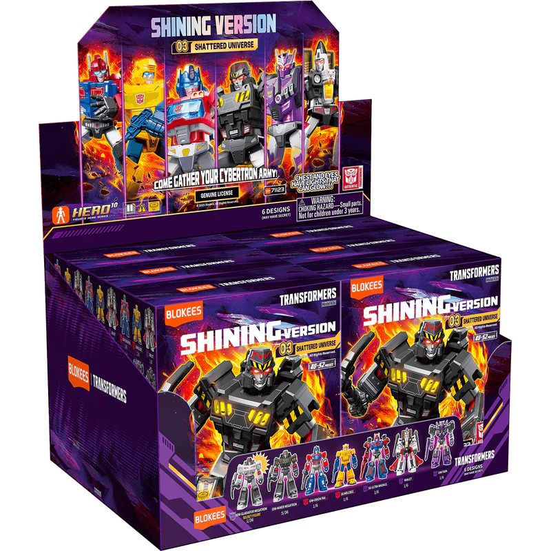 Blokees Transformers - Shining Version 03 (Shattered Universe) Sealed Box 6-Pack (71123/53024/53025) LOW STOCK
