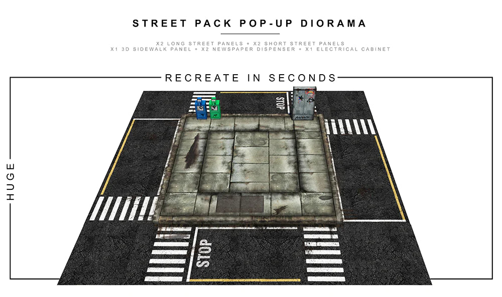 Extreme-Sets Street Pack Pop-up Diorama 1:12 (for 6-7 inch scale action figures) Playset (EXS0128) LOW STOCK