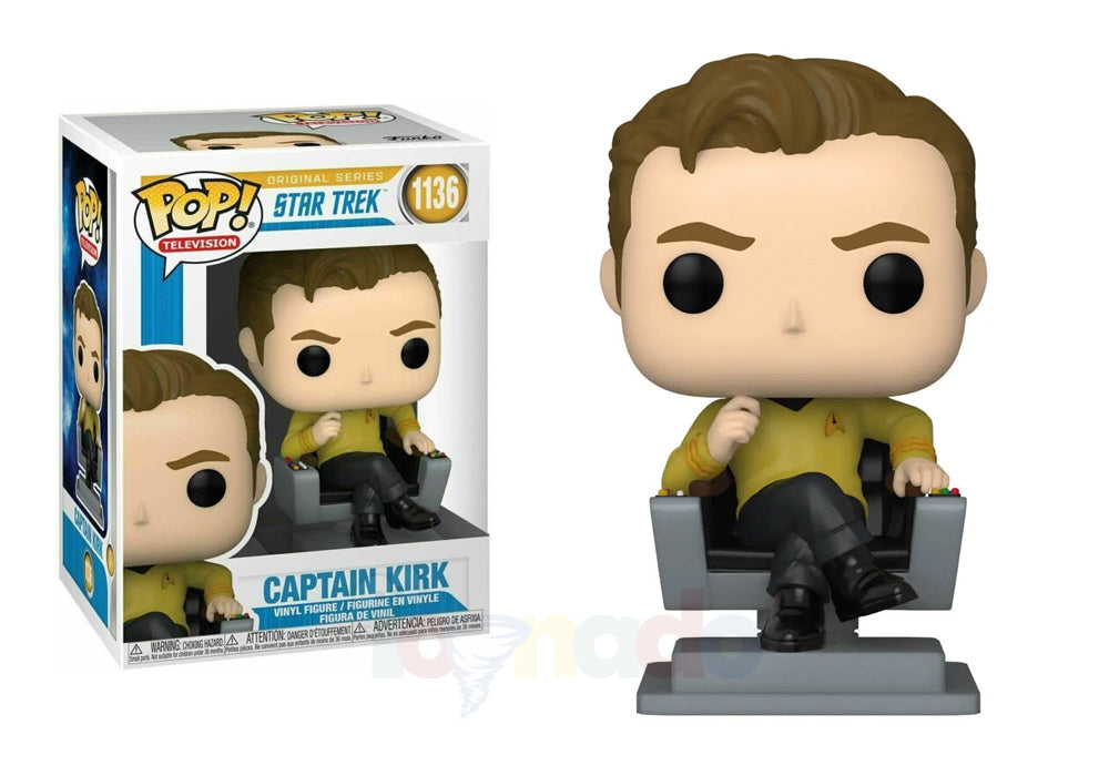 Funko Pop! Television #1136 - Star Trek: TOS - Captain Kirk (Captain's Chair) Vinyl Figure (55804) LOW STOCK