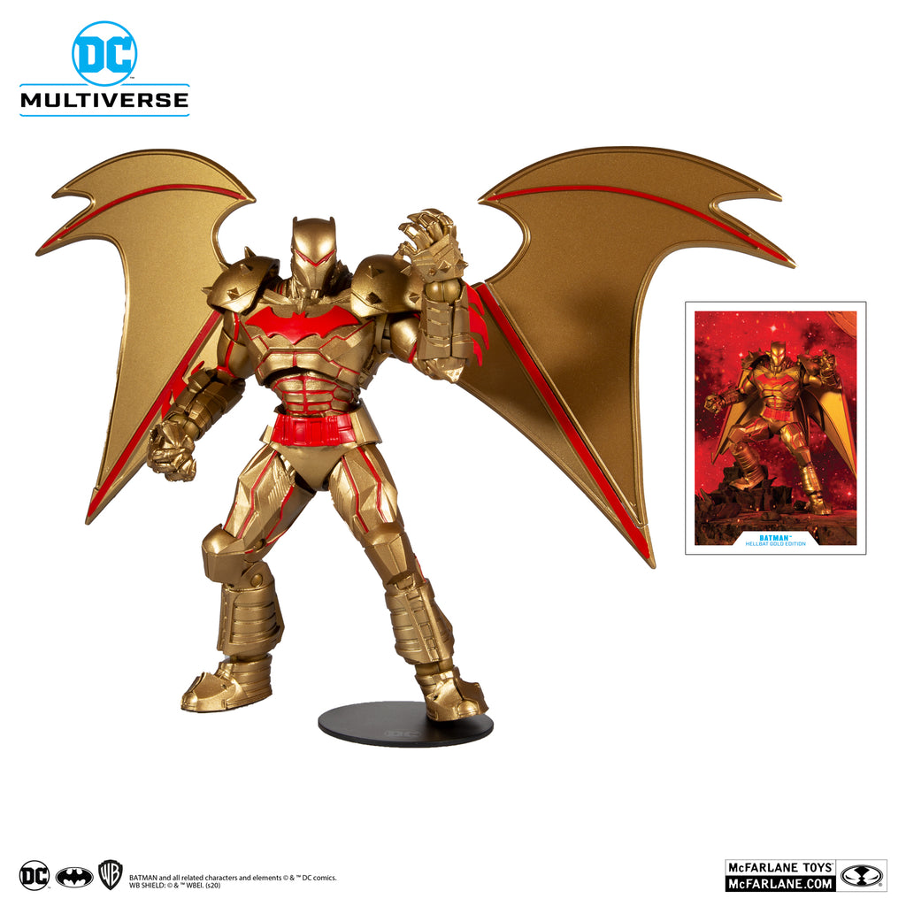 McFarlane Toys - DC Multiverse - Batman (Hellbat Gold Lunar New Year Edition) Action Figure (15174) LOW STOCK