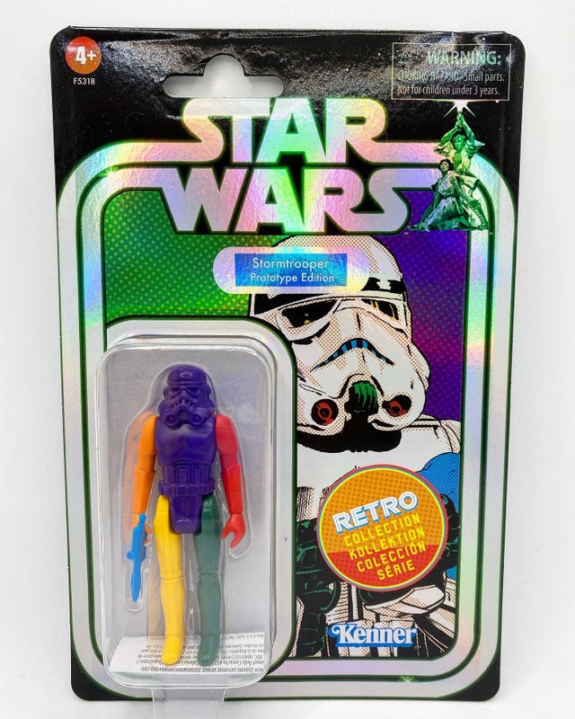 Star Wars: The Retro Collection - Stormtrooper Prototype Edition Action Figure (F5318) Purple Helmet LAST ONE!