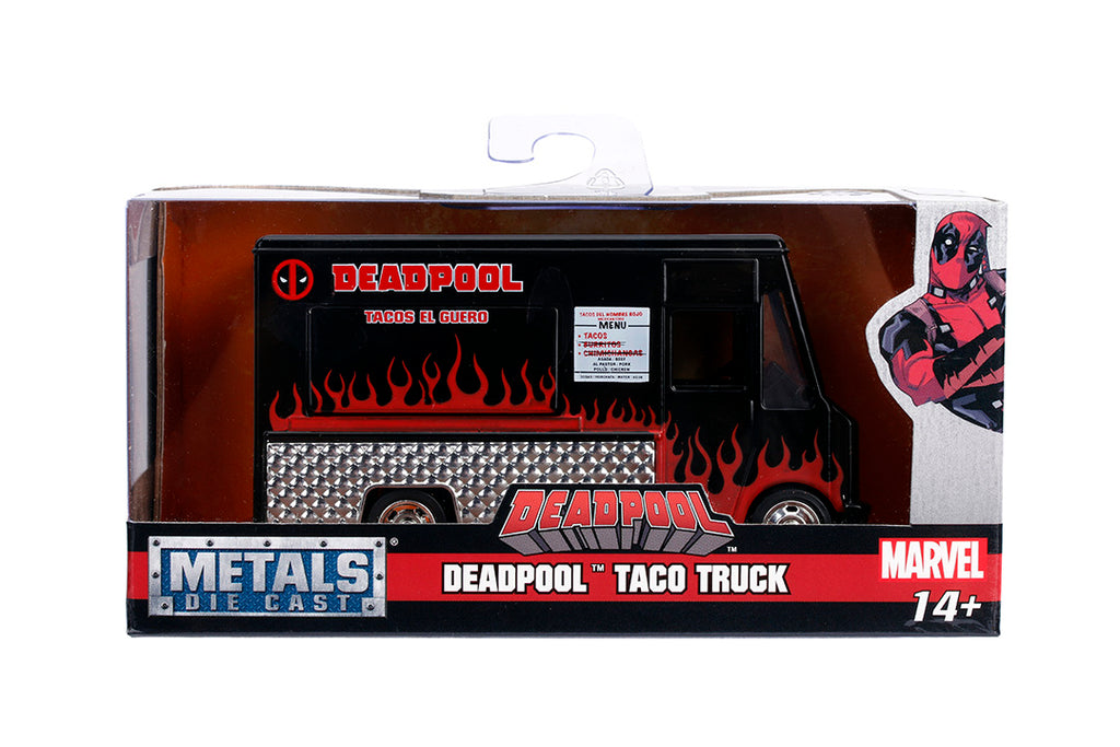Jada - Hollywood Rides - Metals Die Cast - Marvel - Deadpool - Taco Truck 1:32 Vehicle (30864) LOW STOCK