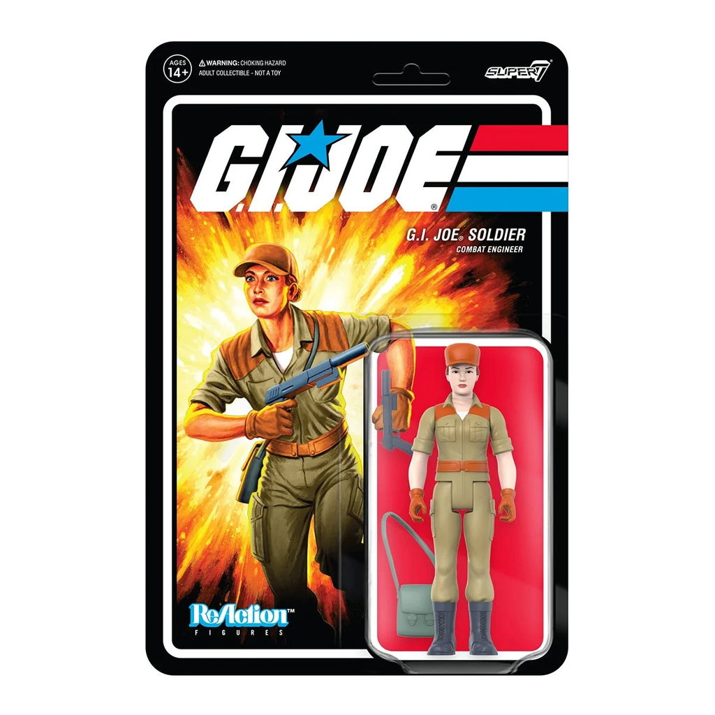 Super7 ReAction Figures - G.I. Joe Soldier Combat Engineer (Bun - Pink) Action Figure (82008) LOW STOCK