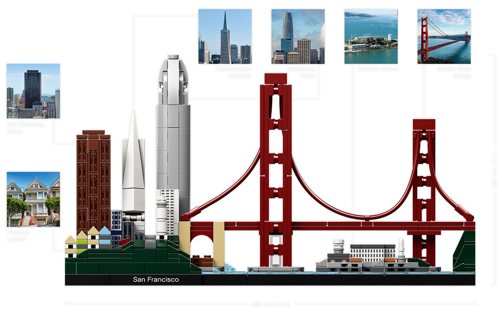 LEGO Architecture Building Set - Skyline Series - San Francisco, U.S.A. (21043) Retired Building Set LAST ONE!
